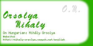 orsolya mihaly business card