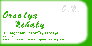 orsolya mihaly business card